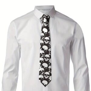 Skeleton skull tie